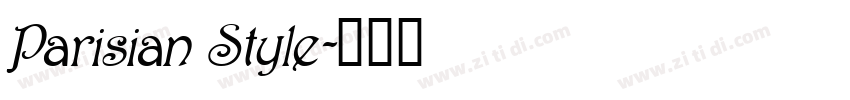 Parisian Style字体转换